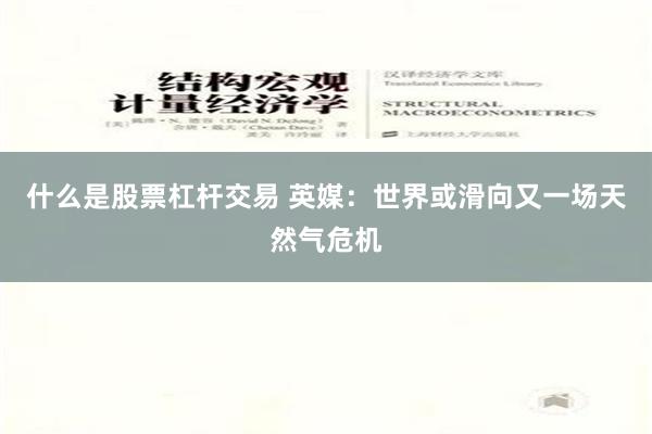 什么是股票杠杆交易 英媒：世界或滑向又一场天然气危机