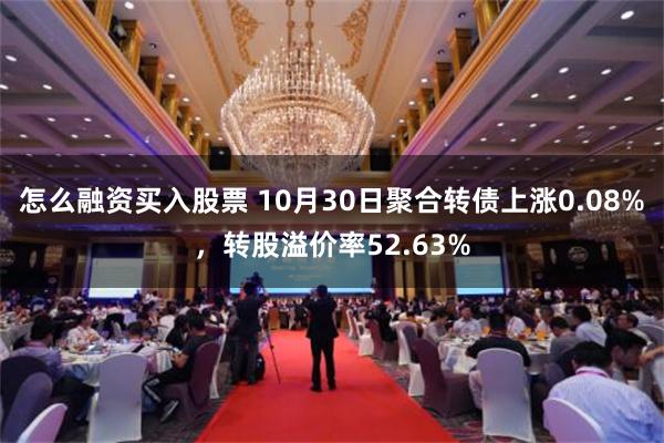 怎么融资买入股票 10月30日聚合转债上涨0.08%，转股溢价率52.63%